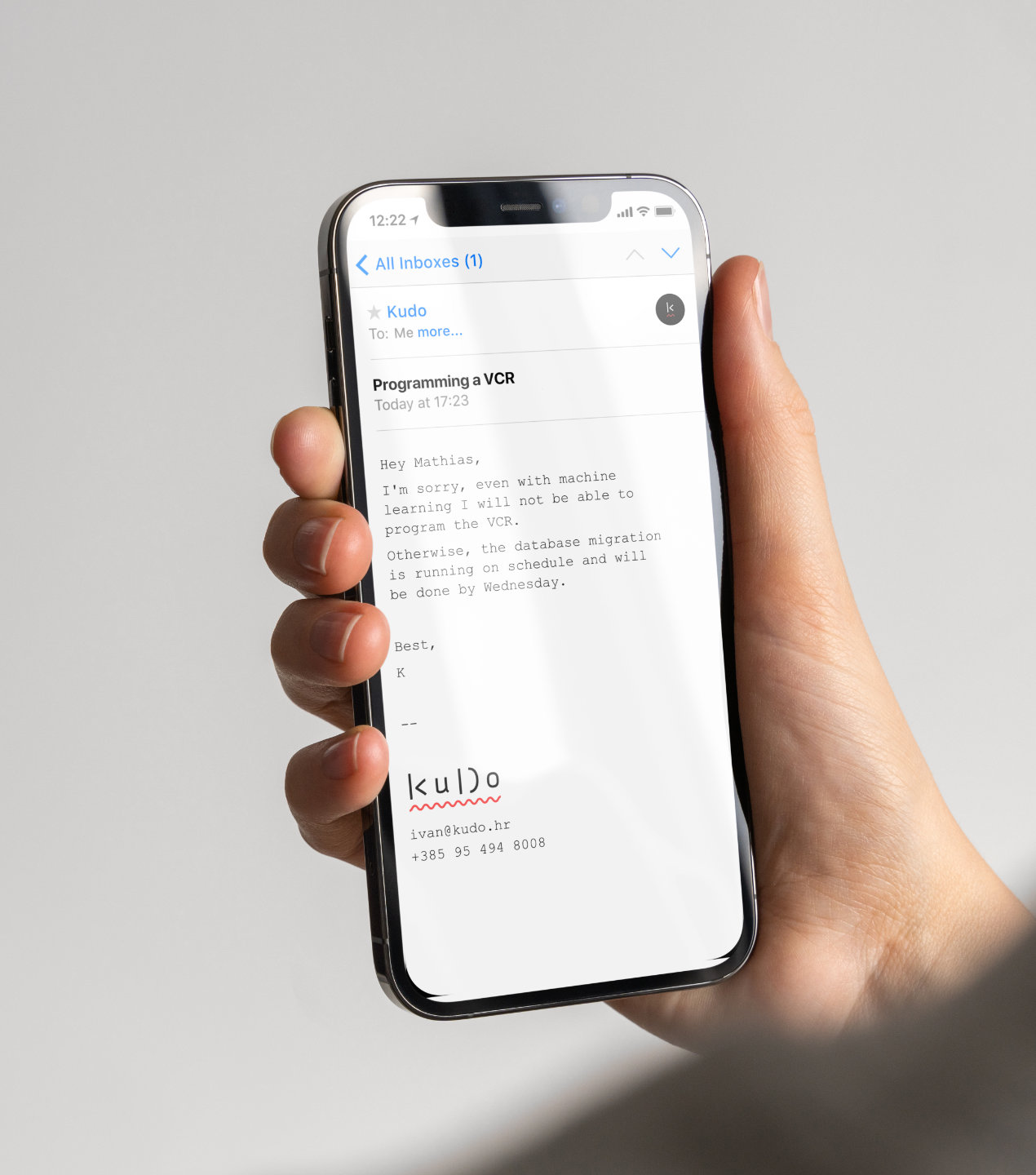 Kudo email signature.